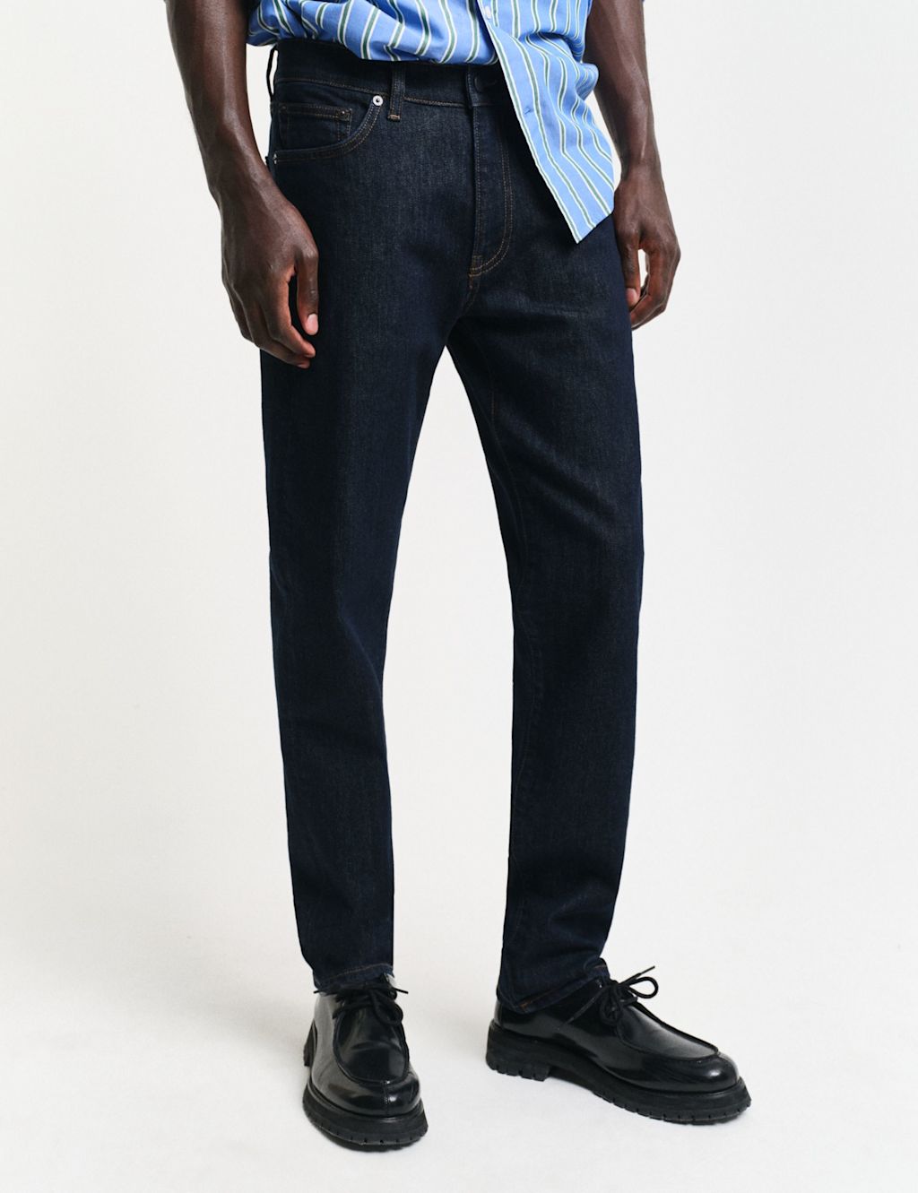 GANT Slim Fit Denim Jeans - 3032 - Dark Blue, Dark Blue