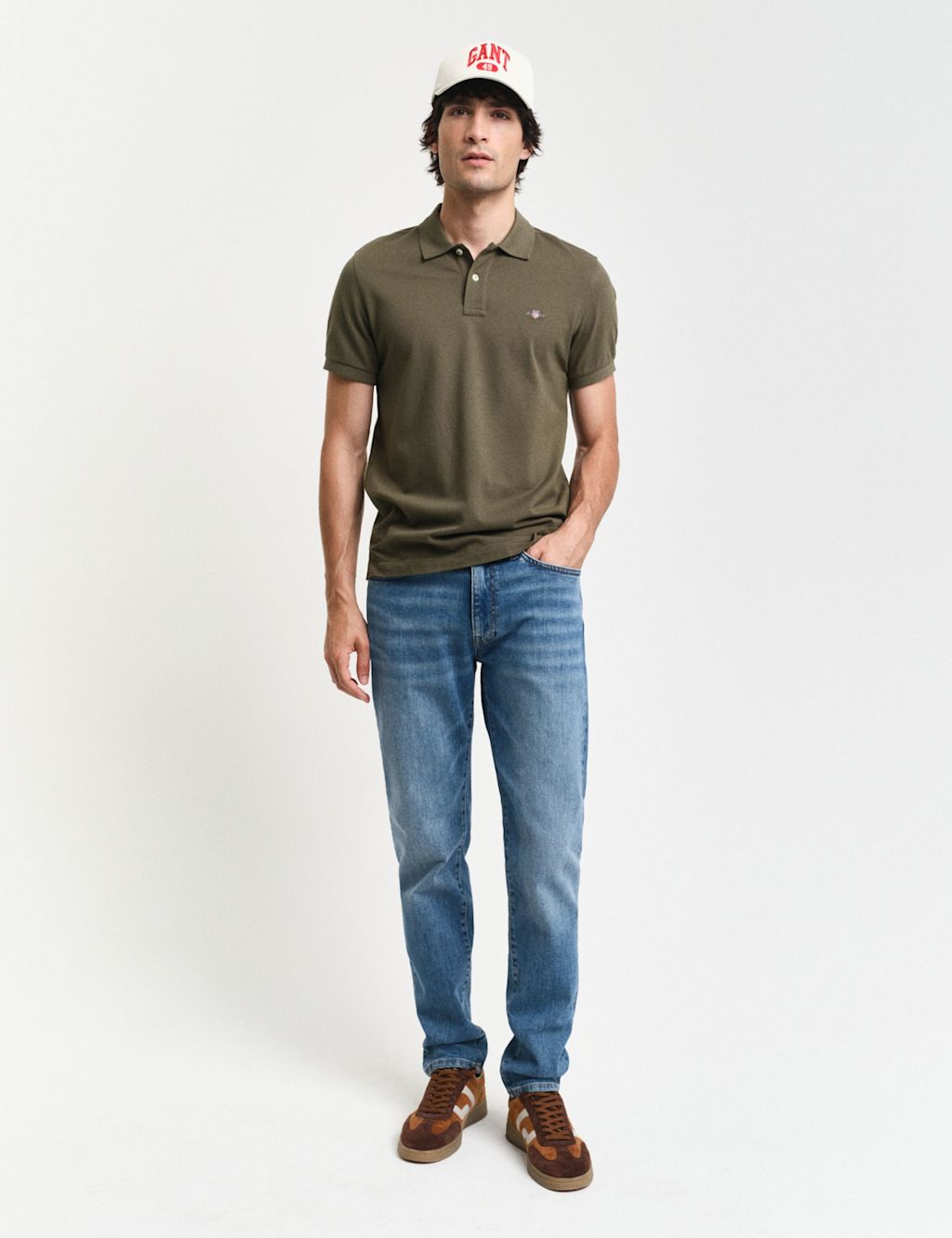 GANT Slim Fit Denim Jeans - 3030 - Mid Blue, Mid Blue