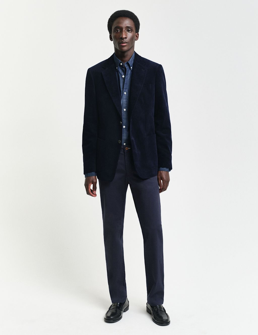 GANT Slim Fit Cotton Rich Chinos - 3032 - Navy, Navy