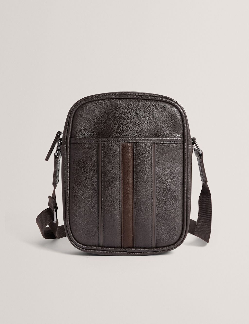 Ted Baker Stripe Cross Body Bag - Brown, Brown