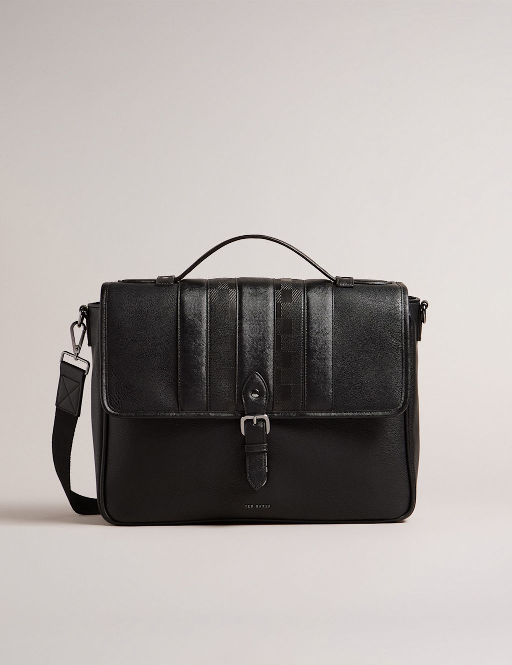 Ted Baker Buckle Messenger Bag - Black, Black