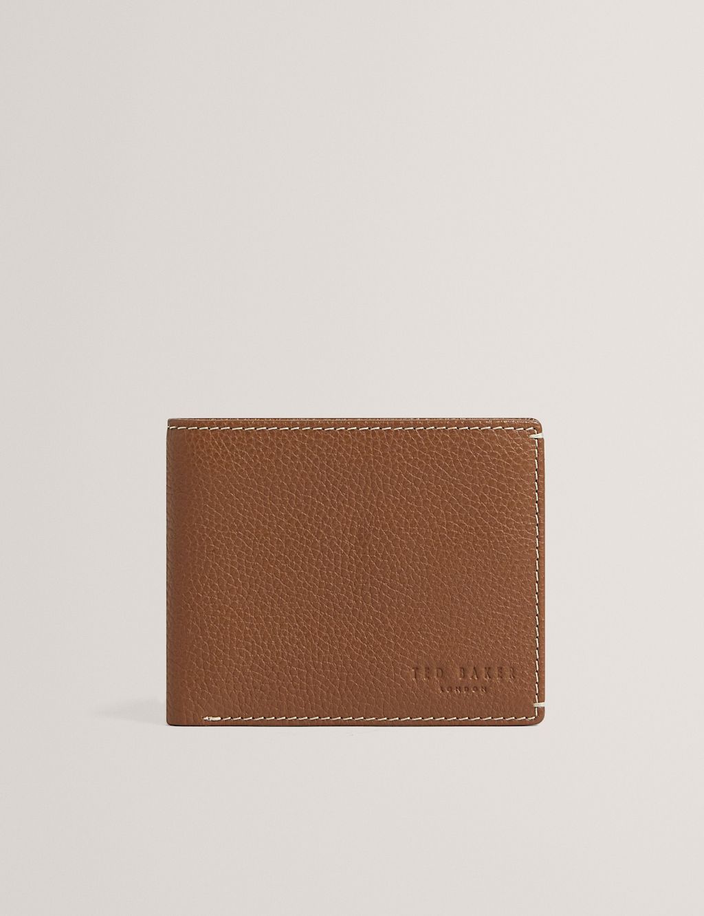 Ted Baker Leather Bi-fold Wallet - Tan, Tan