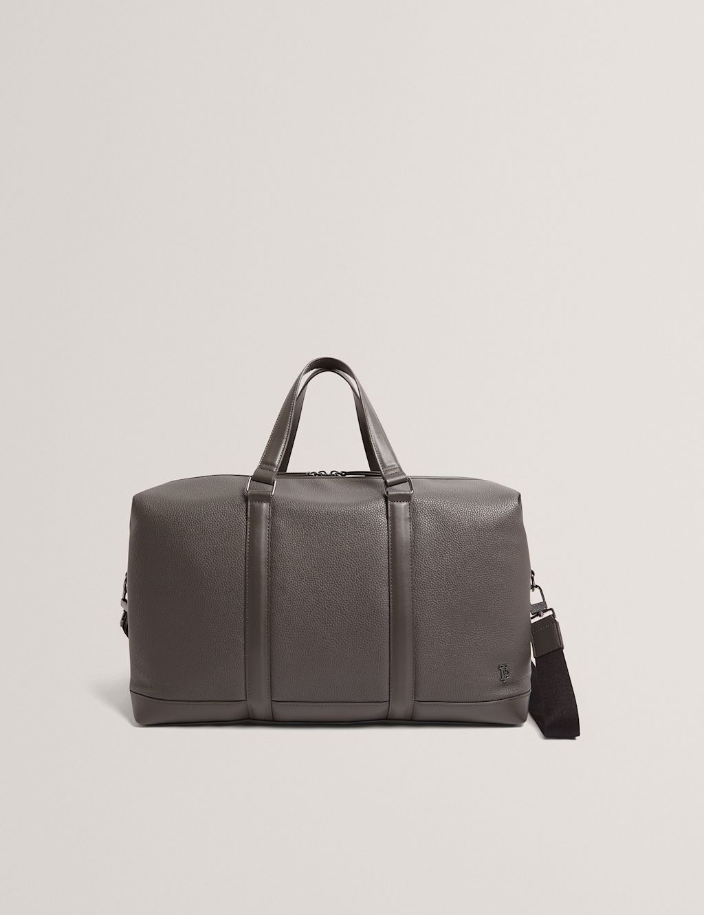 Ted Baker Pebbled Faux Leather Adjustable Holdall - Dark Grey, Dark Grey