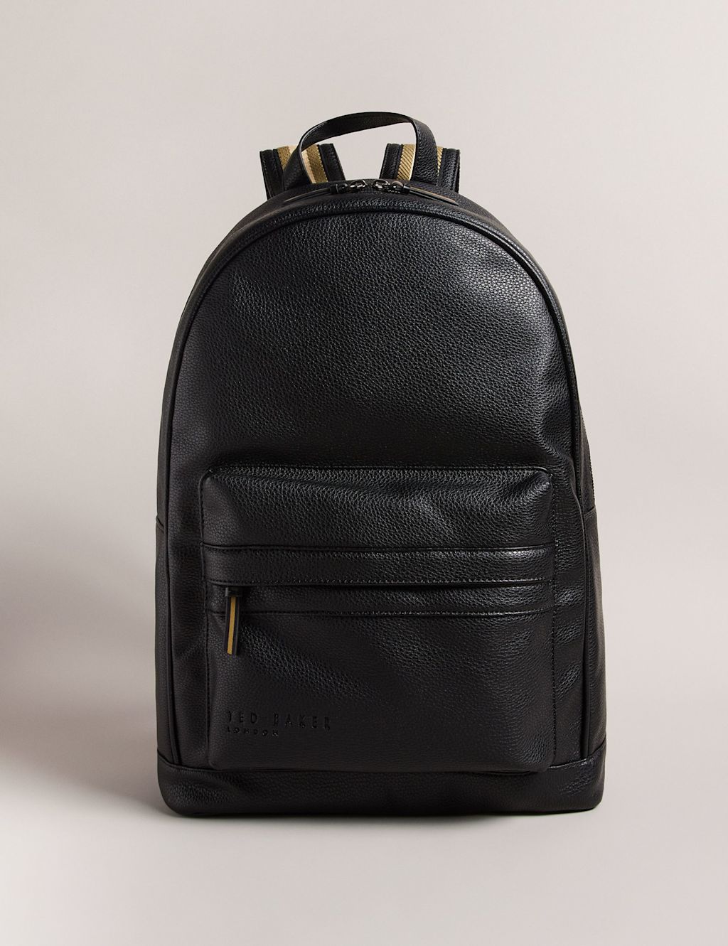 Ted Baker Faux Leather Pebble Grain Backpack - 1SIZE - Black, Black