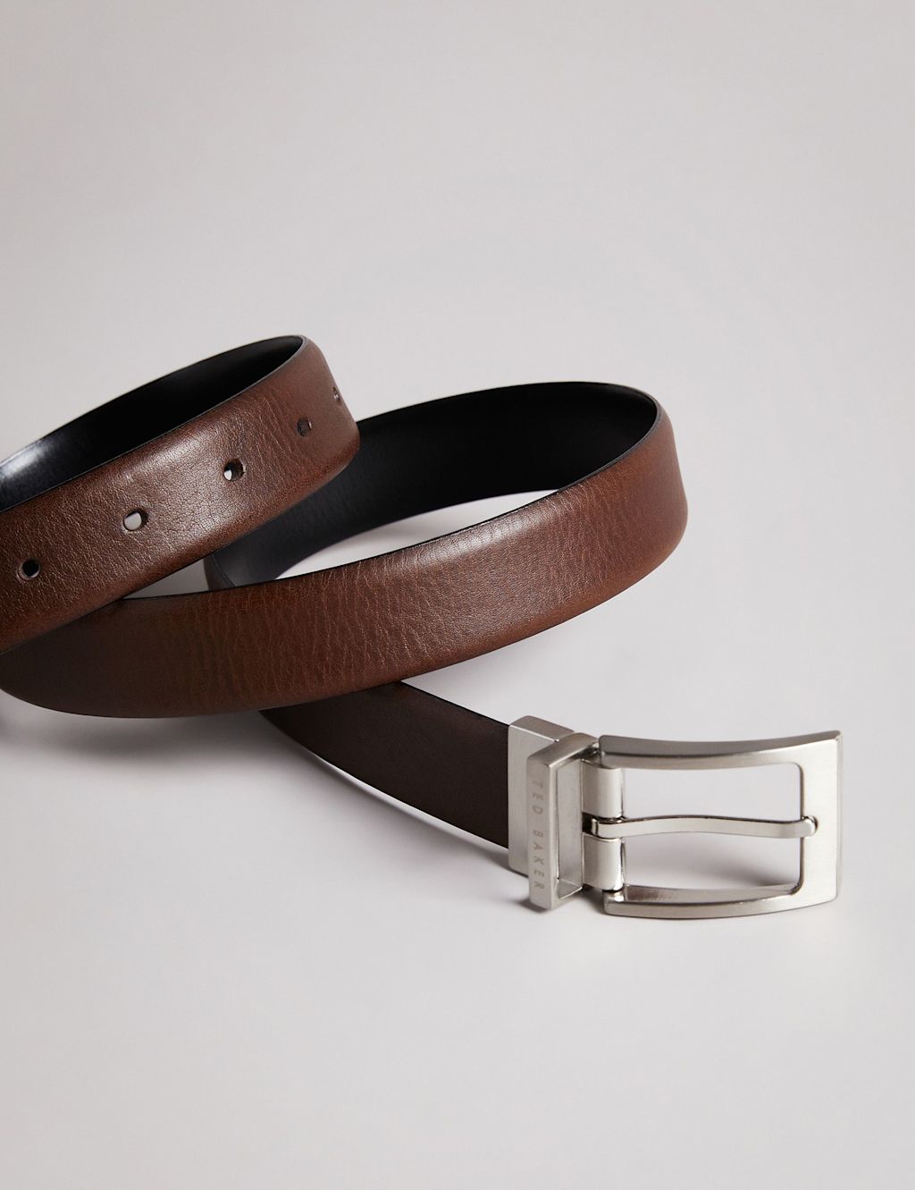 Ted Baker Leather Reversible Belt - 28 - Brown, Brown