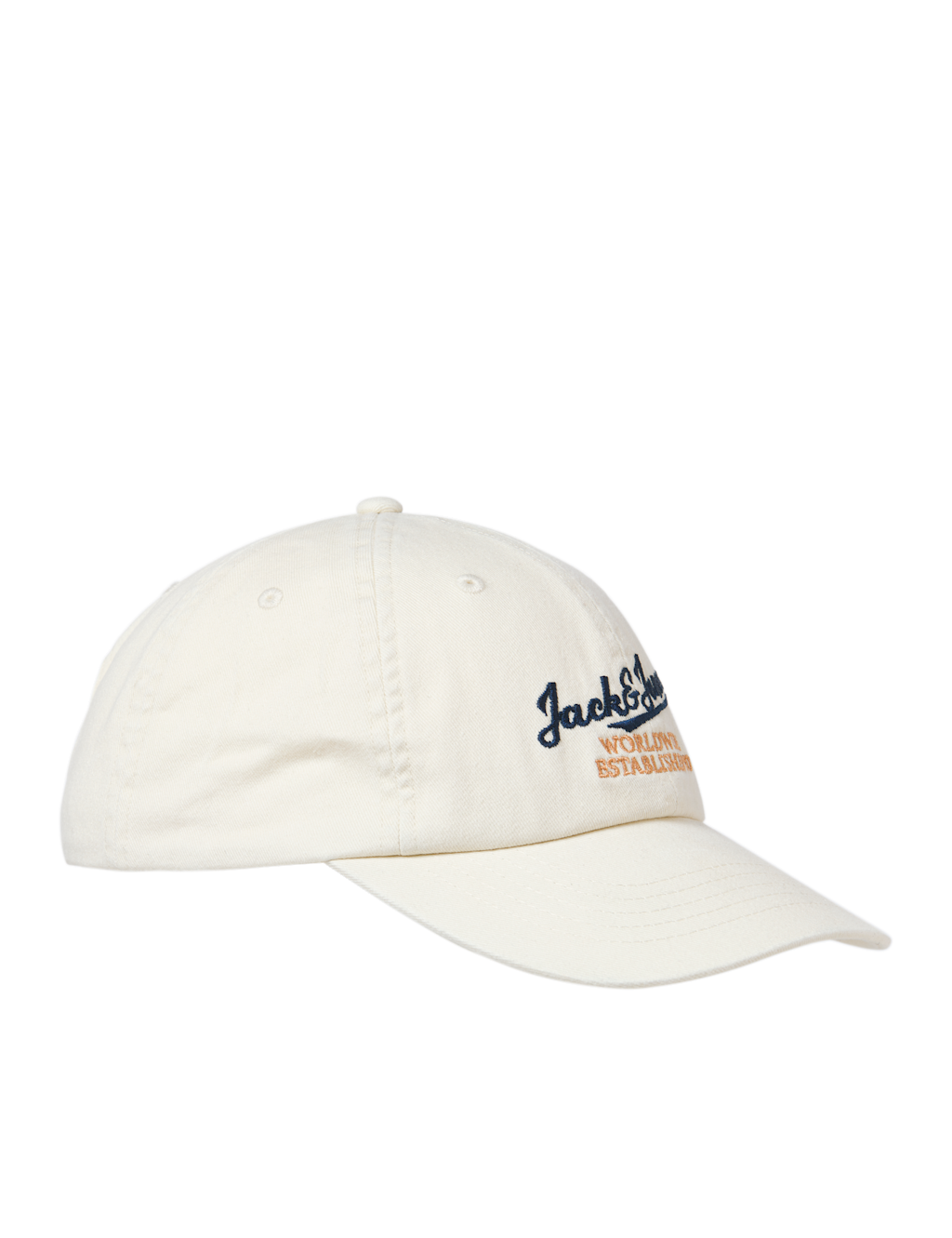 JACK & JONES Pure Cotton Baseball Cap - White Mix, White Mix
