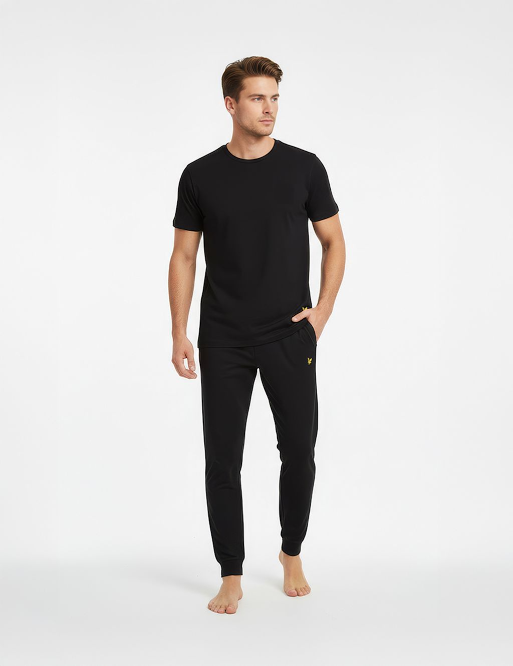 Lyle & Scott Cotton Rich Pyjama Set Set - 2XL - Black, Black