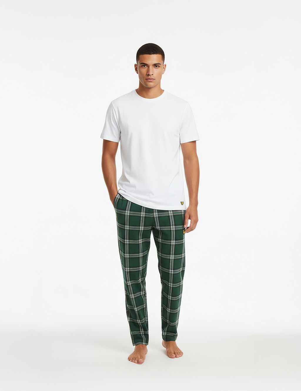 Lyle & Scott Cotton Rich Pyjama Set - Green, Green