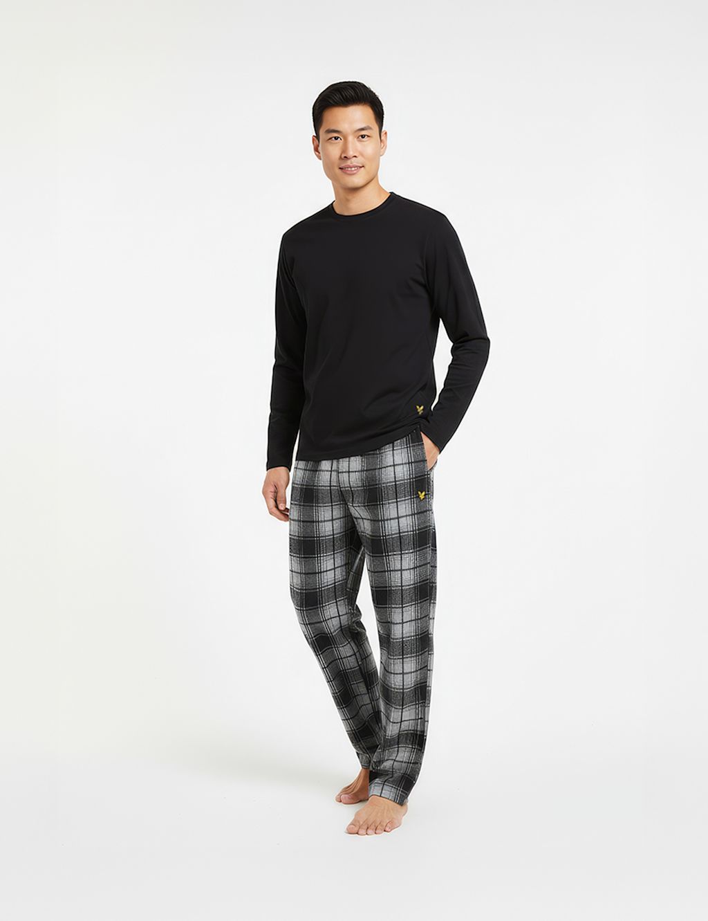 Lyle & Scott Cotton Rich Pyjama Set - Grey Mix, Grey Mix