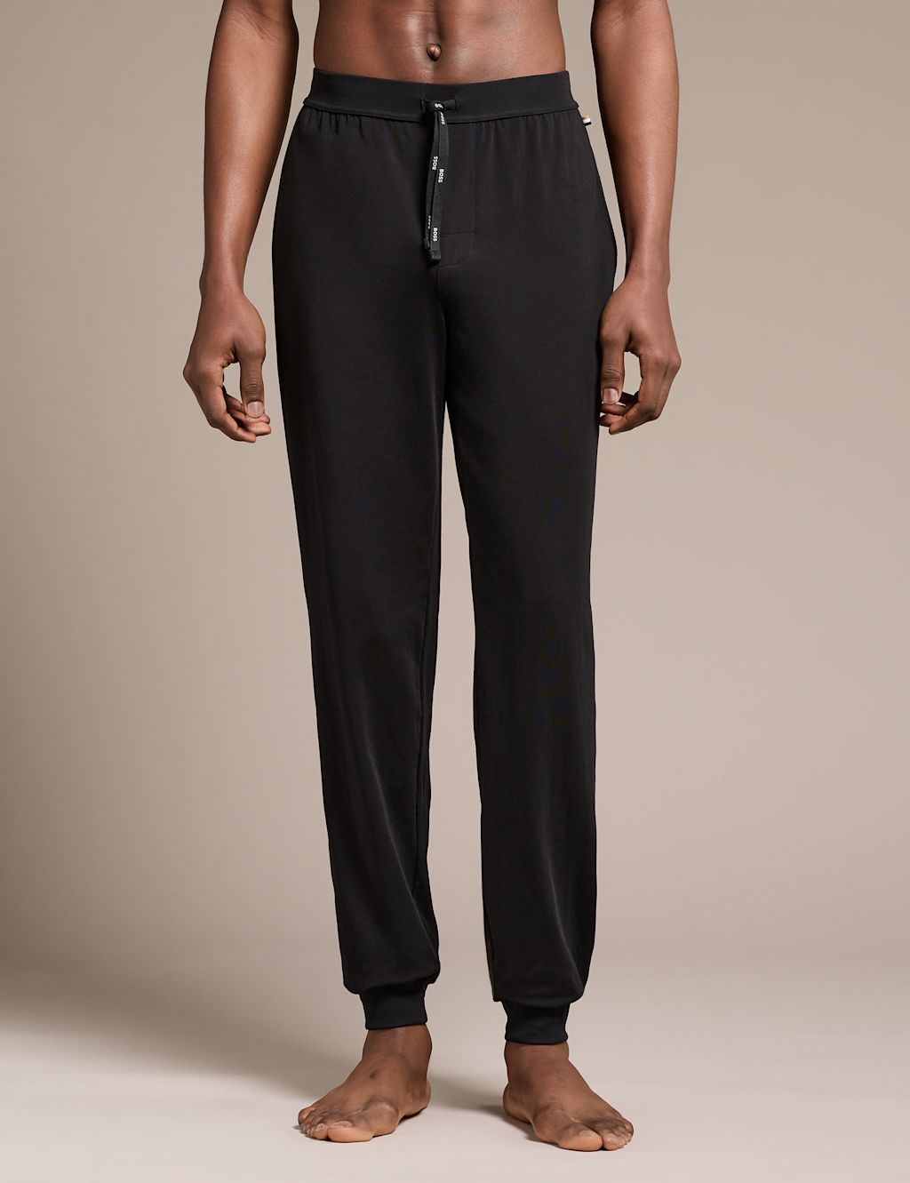 Boss Cotton Rich Cuffed Joggers - 2XL - Black, Black