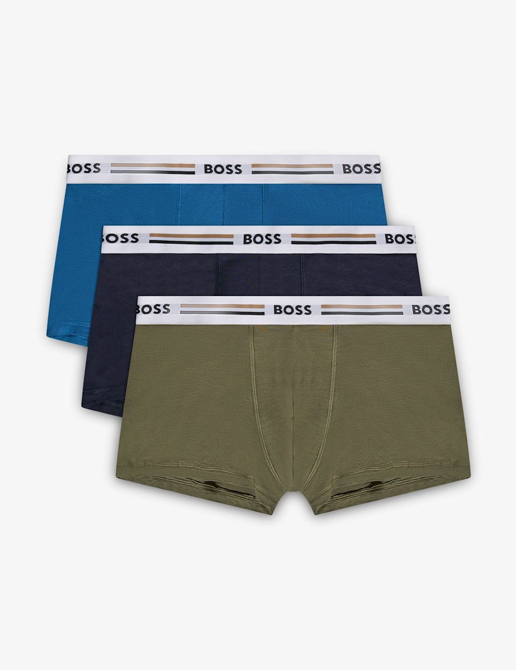 Boss 3 Pack Trunks - 2XL - Blue Mix, Blue Mix