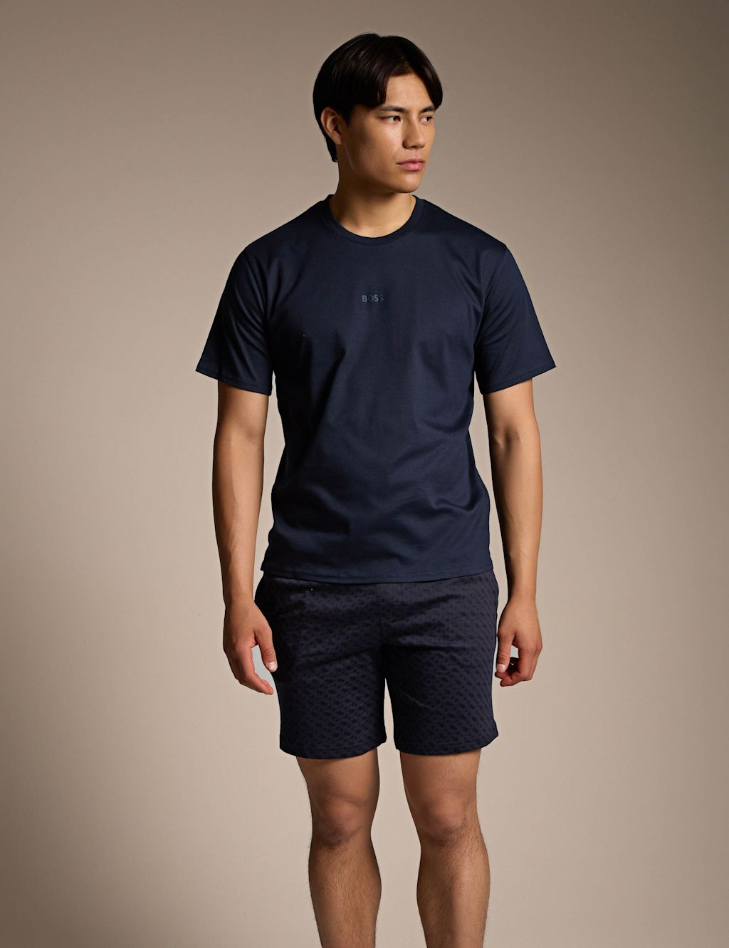 Boss Pure Cotton Pyjama Set - 2XL - Navy, Navy