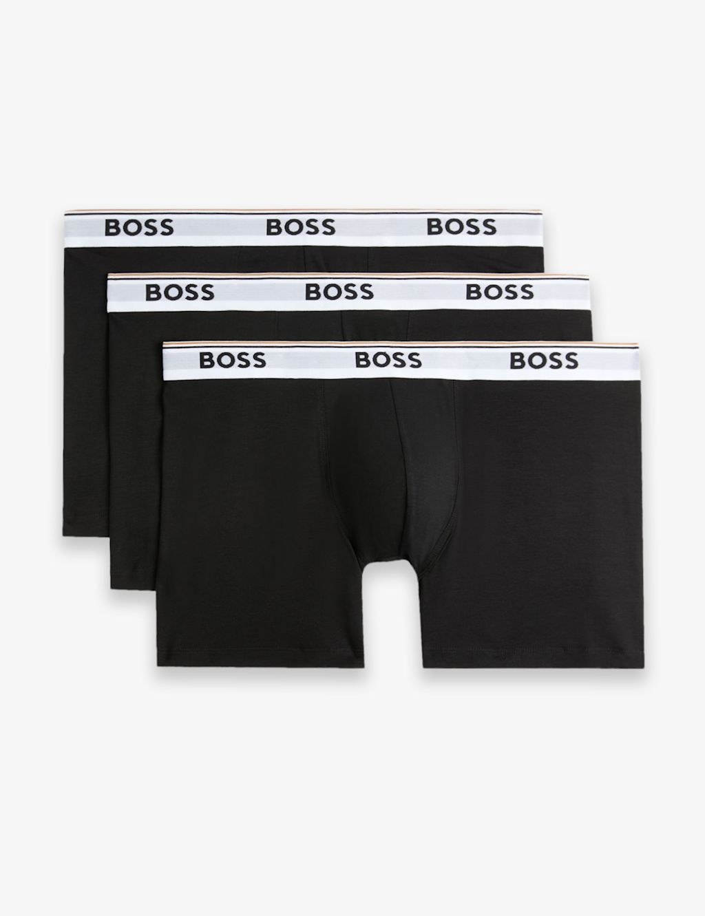 Boss 3 Pack Power Cotton Rich Logo Boxer Briefs - 2XL - Multi, Multi