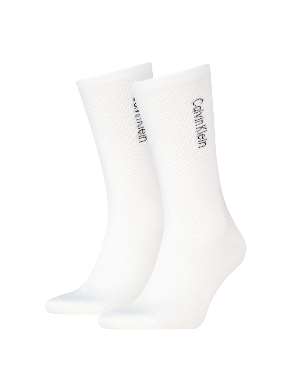 Calvin Klein 2 Pack Sports Socks - White, White