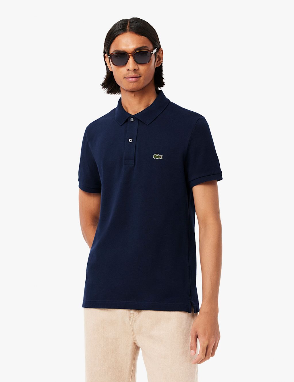 Lacoste Pure Cotton Pique Polo Shirt - XXXL - Navy, Navy