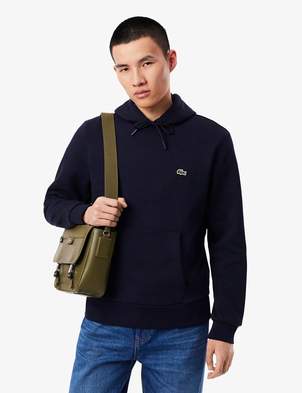 Lacoste Cotton Rich Long Sleeve Hoodie - XXL - Navy, Navy
