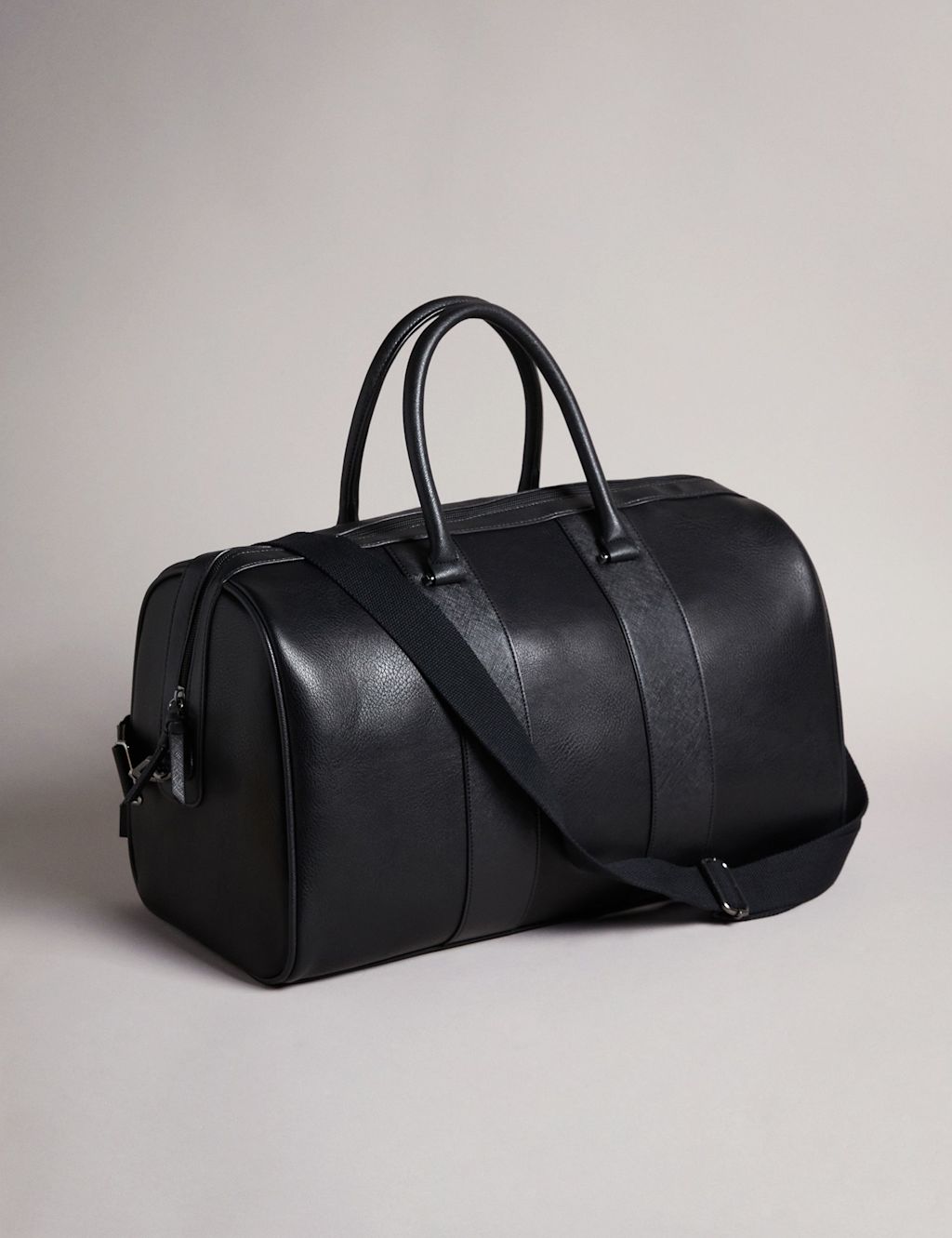 Ted Baker Striped Weekend Bag - Black, Black