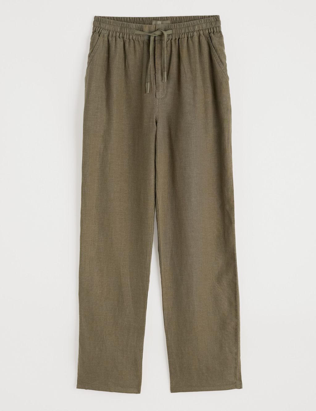 Seasalt Cornwall Tapered Fit Pure Linen Trousers - Green, Green