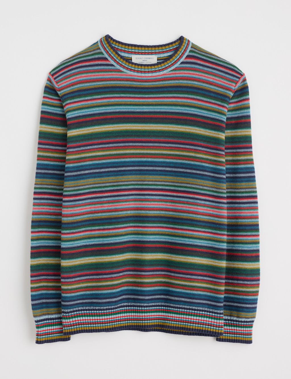 Seasalt Cornwall Pure Cotton Striped Crew Neck Jumper - XXXL - Multi, Multi