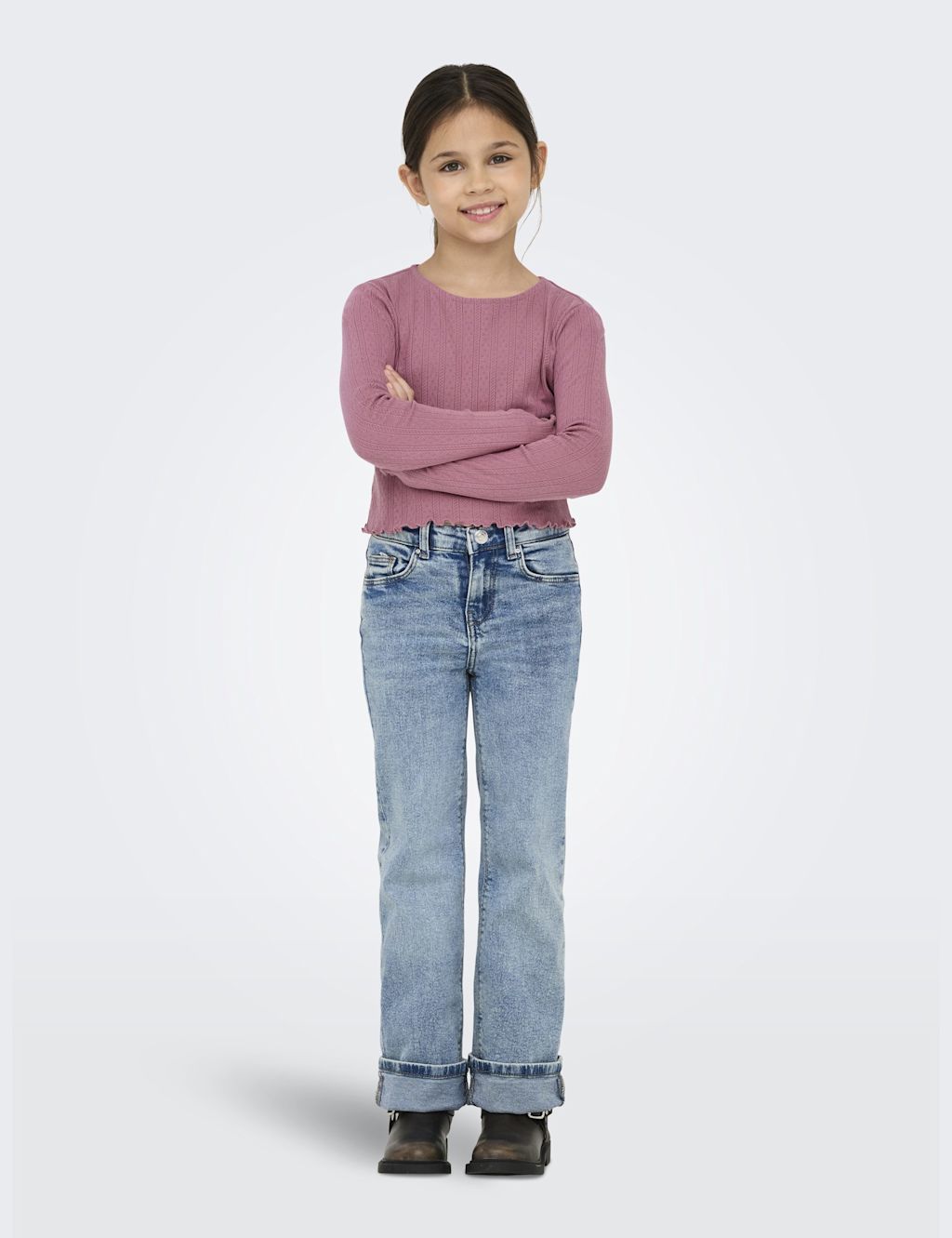 Kids Only Pure Cotton Textured Top (7-14 Yrs) - 11-12 - Pink, Pink