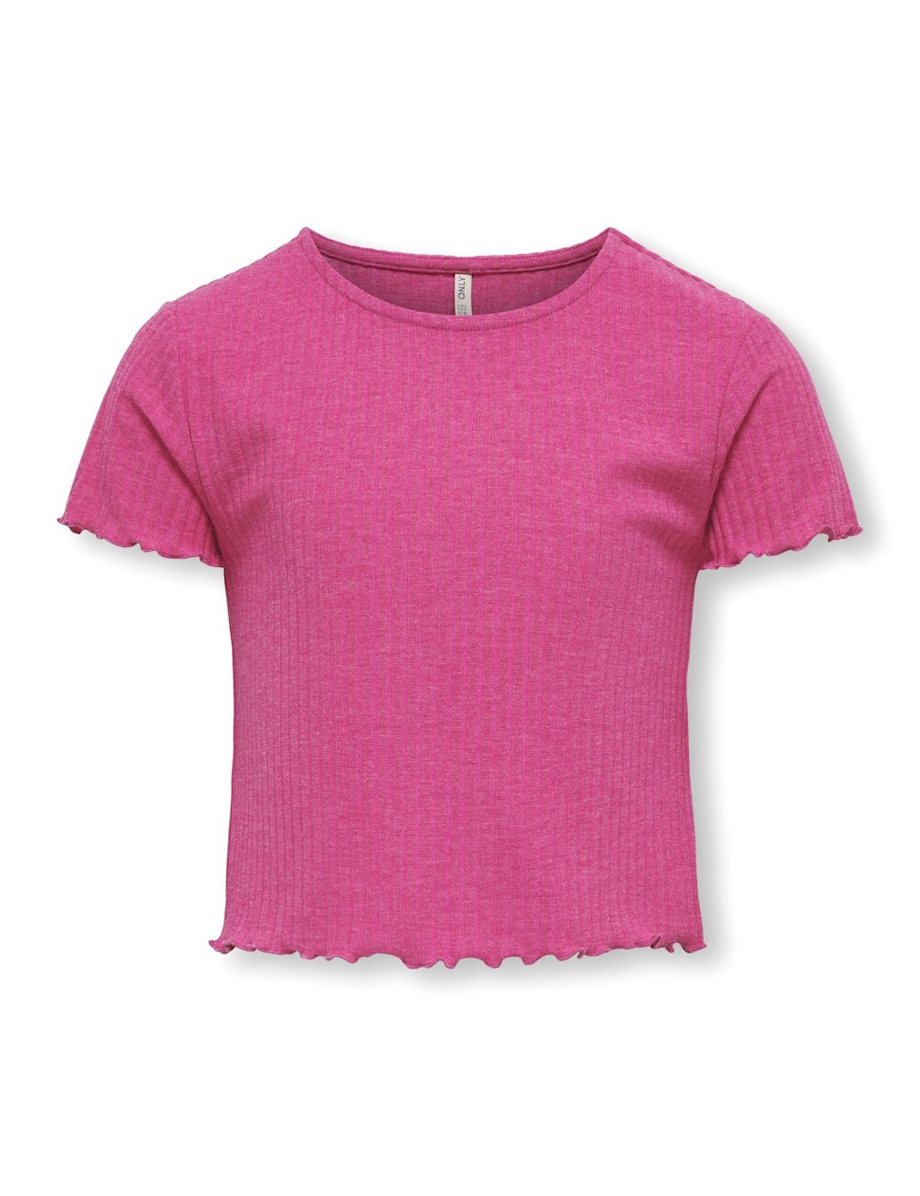 Kids Only Ribbed T-Shirt (7-14 Yrs) - 7-8 Y - Pink, Pink