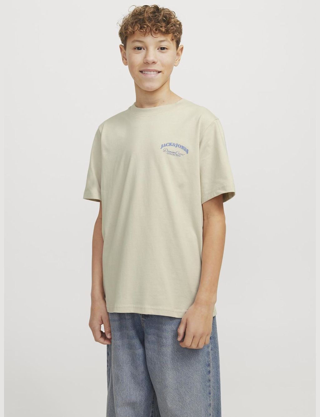 JACK & JONES JUNIOR Pure Cotton T-Shirt (8-16 Yrs) - 8y - Beige Mix, Beige Mix