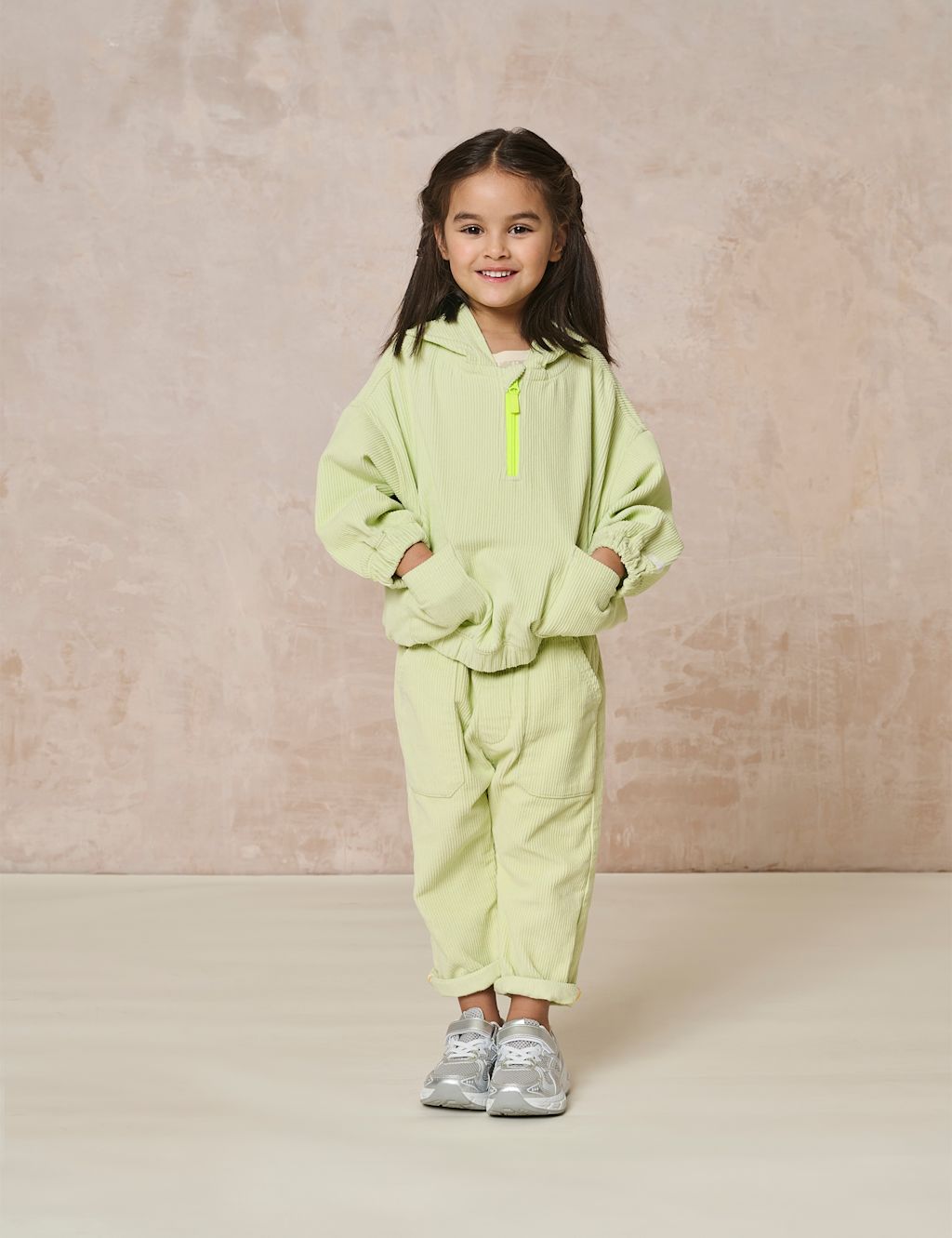 GEN Pure Cotton Cord Trousers (2-8 Yrs) - 7-8 Y - Green, Green