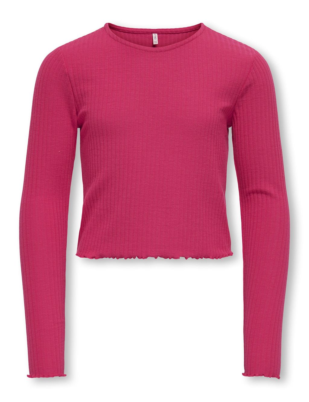 Kids Only Ribbed Long Sleeve Top (7-14 Yrs) - 7-8 Y - Pink Magenta, Pink Magenta