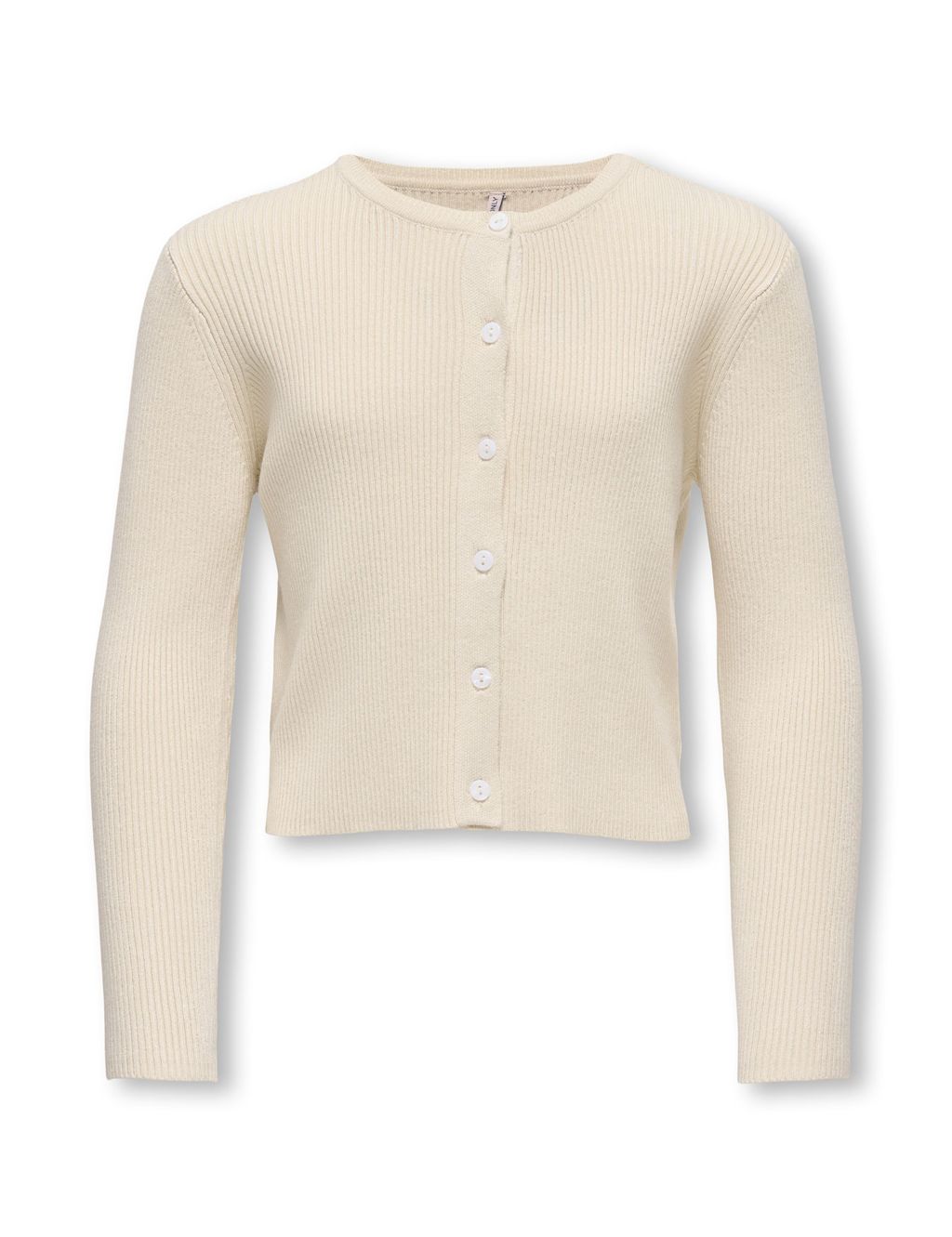 Kids Only Ribbed Knitted Cardigan (7-14 Yrs) - 11-12 Years - Cream, Cream