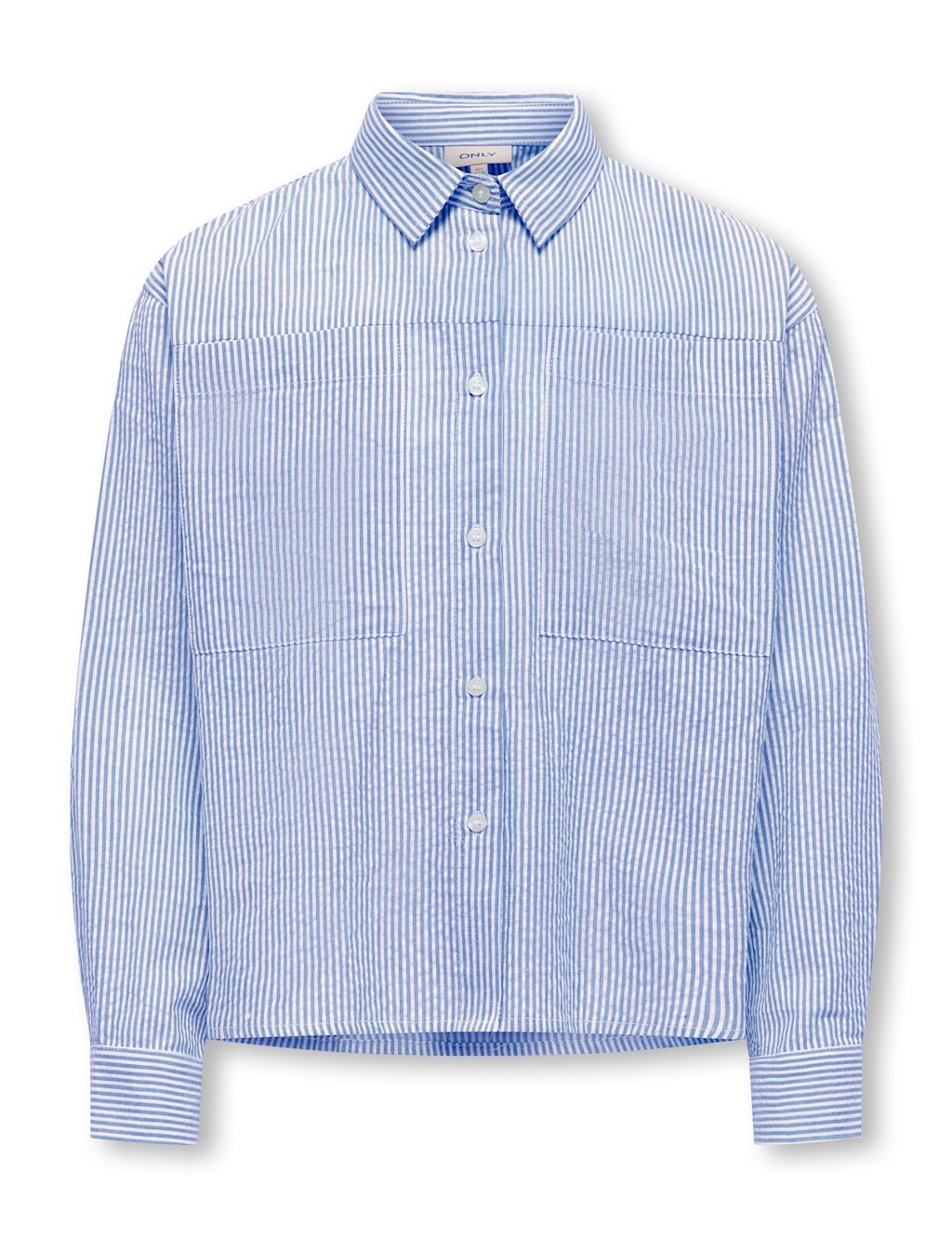 Kids Only Pure Cotton Striped Shirt (8-14 Yrs) - 10 Years - Light Blue Mix, Light Blue Mix