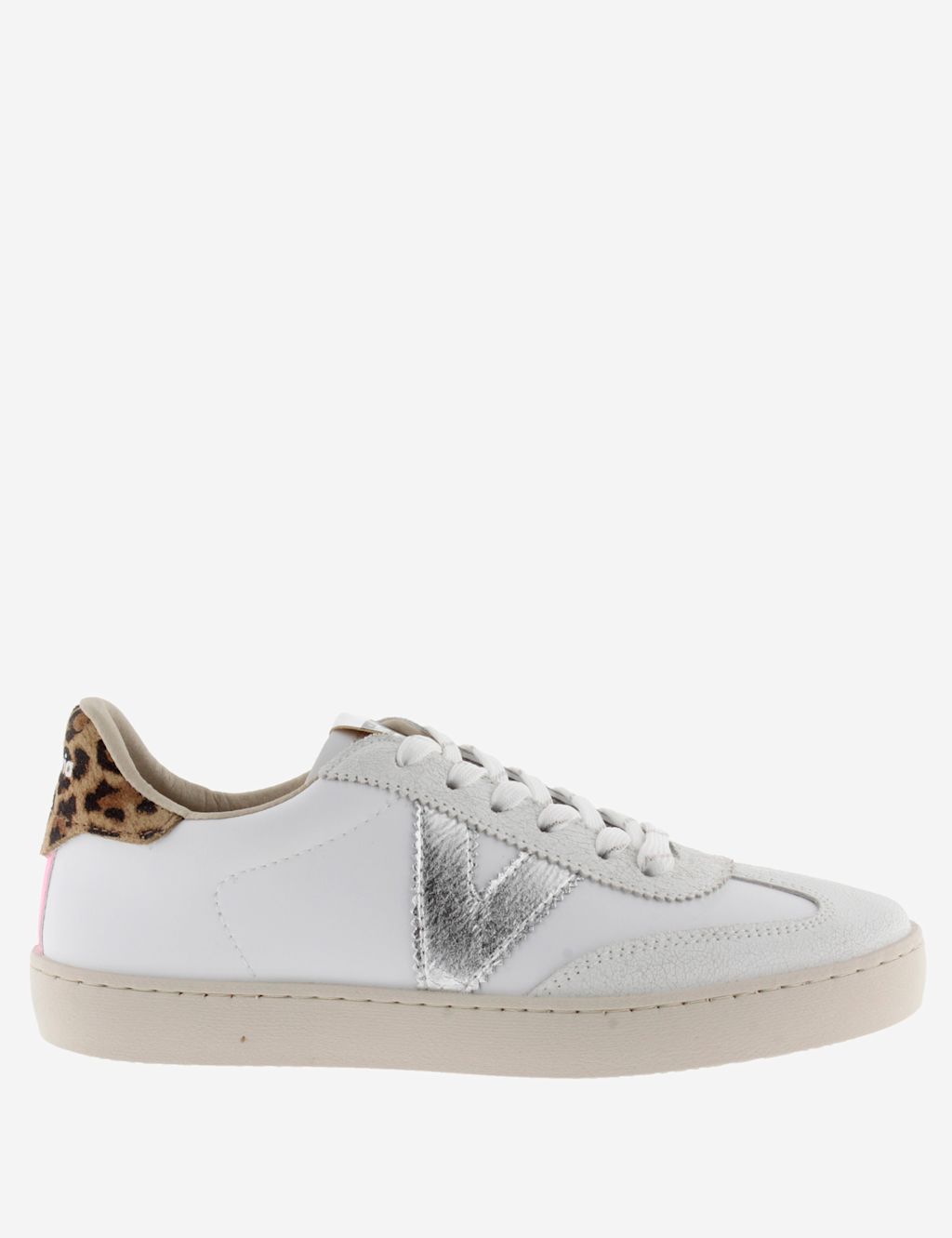 Victoria Berlin Metallic Leather Trainers - 7 - White Mix, White Mix