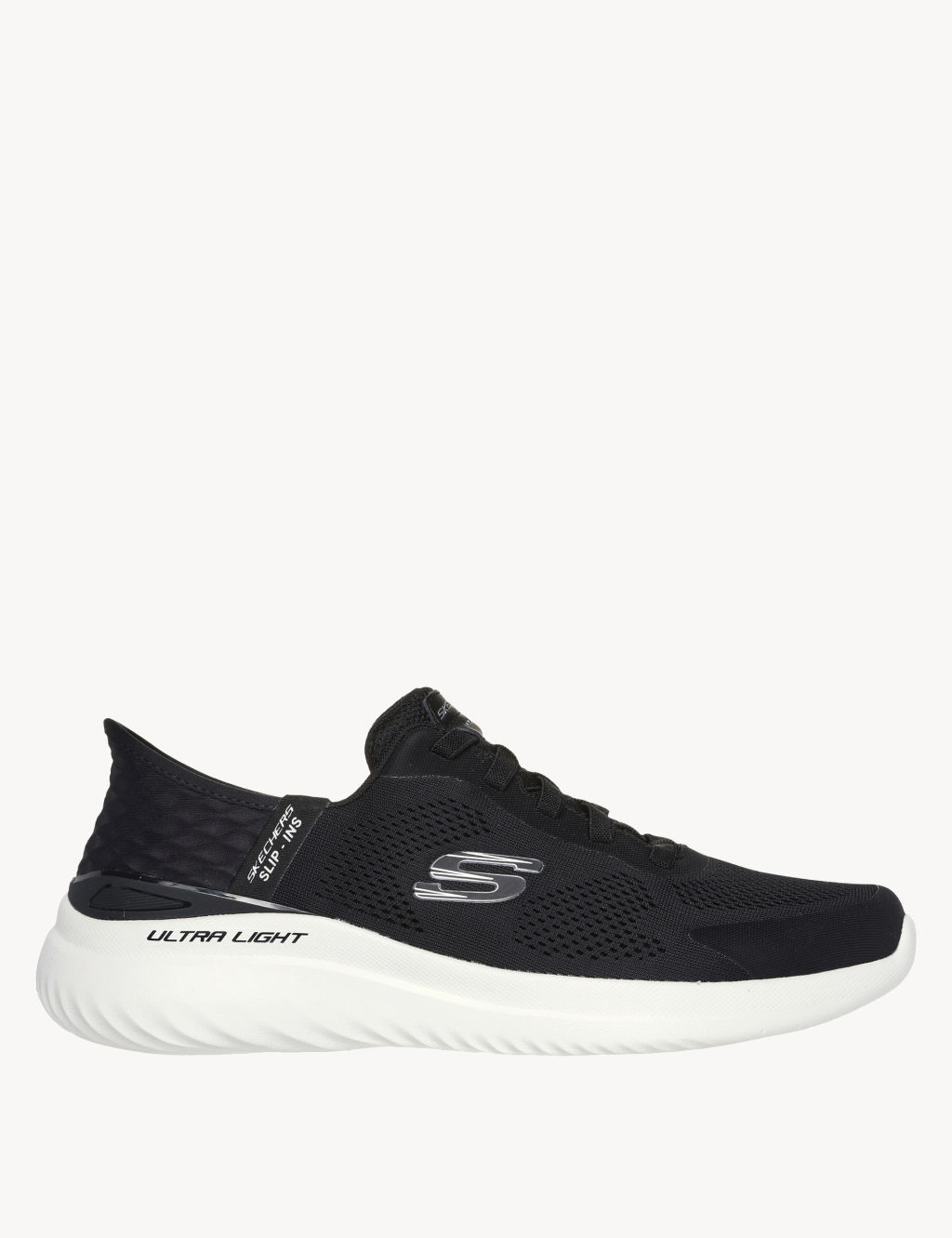 Skechers Bounder 2.0 Emerged Slip-ins Trainers - 10 - Black, Black