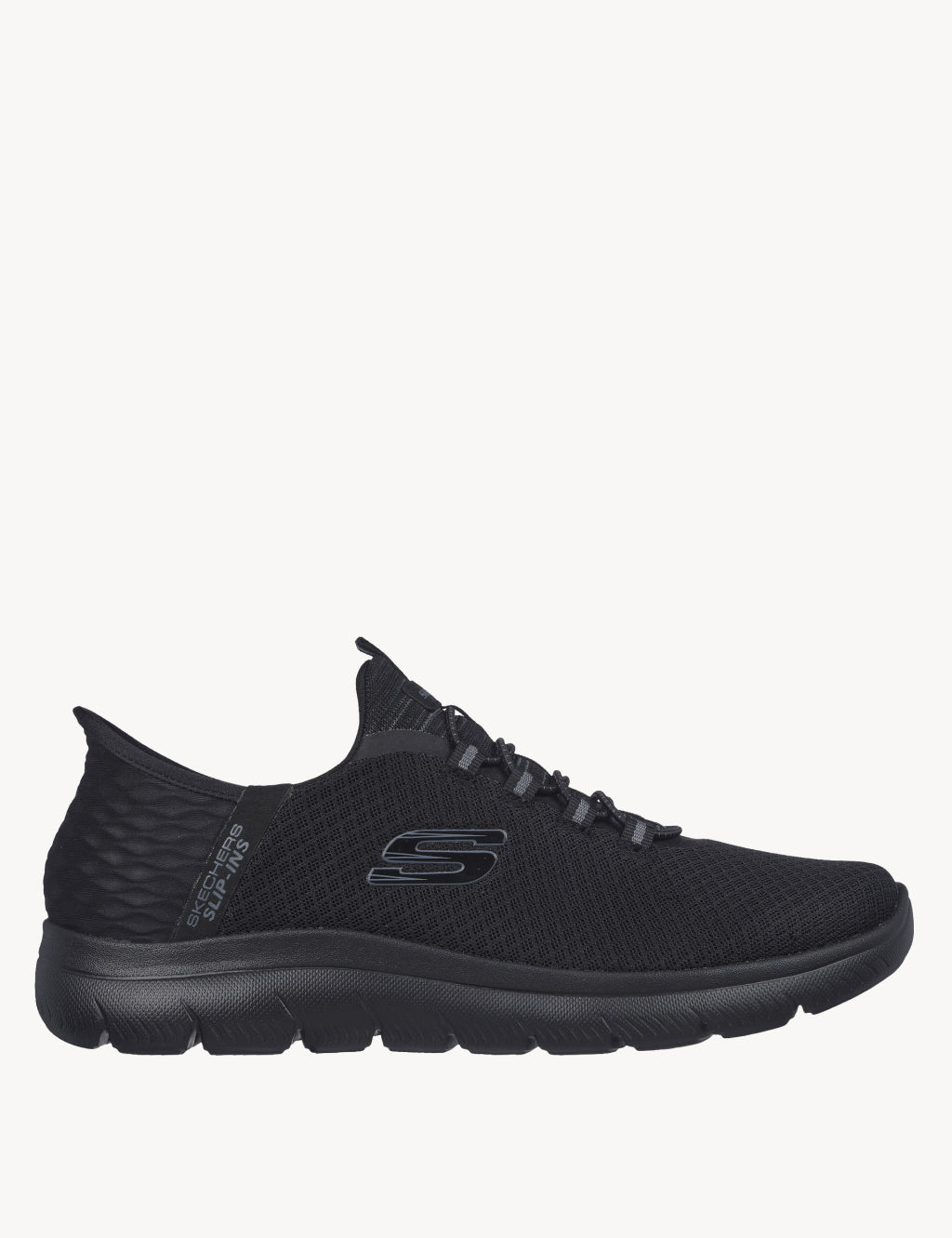 Skechers Summits High Range Slip-ins Trainers - 12 - Black/Black, Black/Black