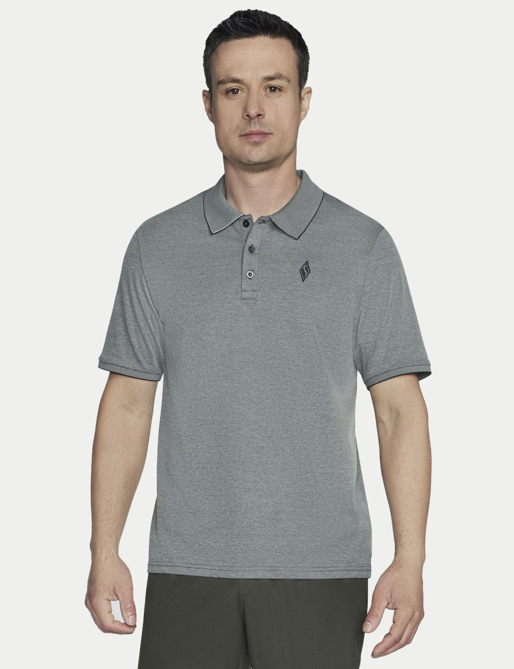 Skechers Cotton Rich Polo Shirt - Charcoal, Charcoal
