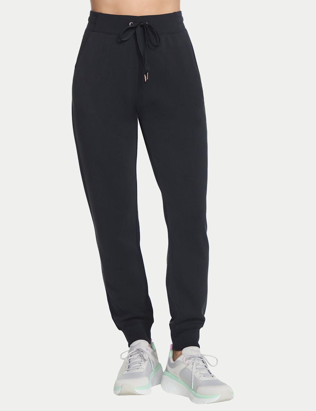 Skechers Skechluxe Elevate Drawstring Cuffed Joggers - XS - Black, Black