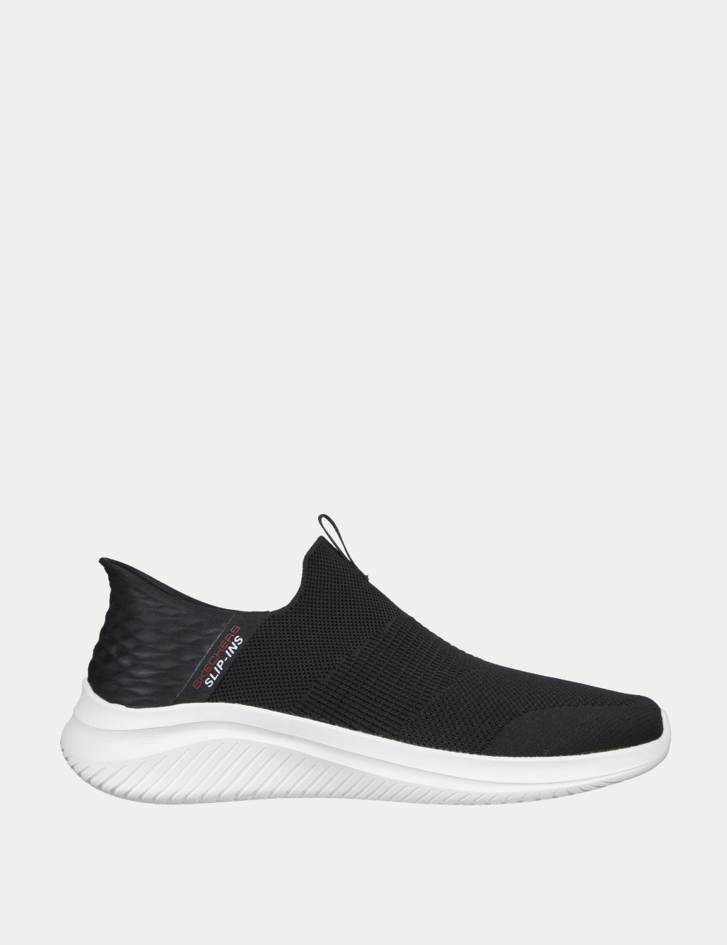 Skechers Ultra Flex 3.0 Smooth Step Wide Fit Slip-ins Trainers - 10 - Black, Black