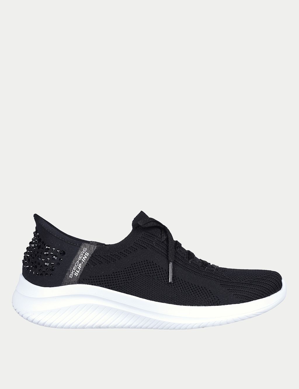 Skechers Ultra Flex 3.0 Shining Glitz Trainers - 4 - Black, Black