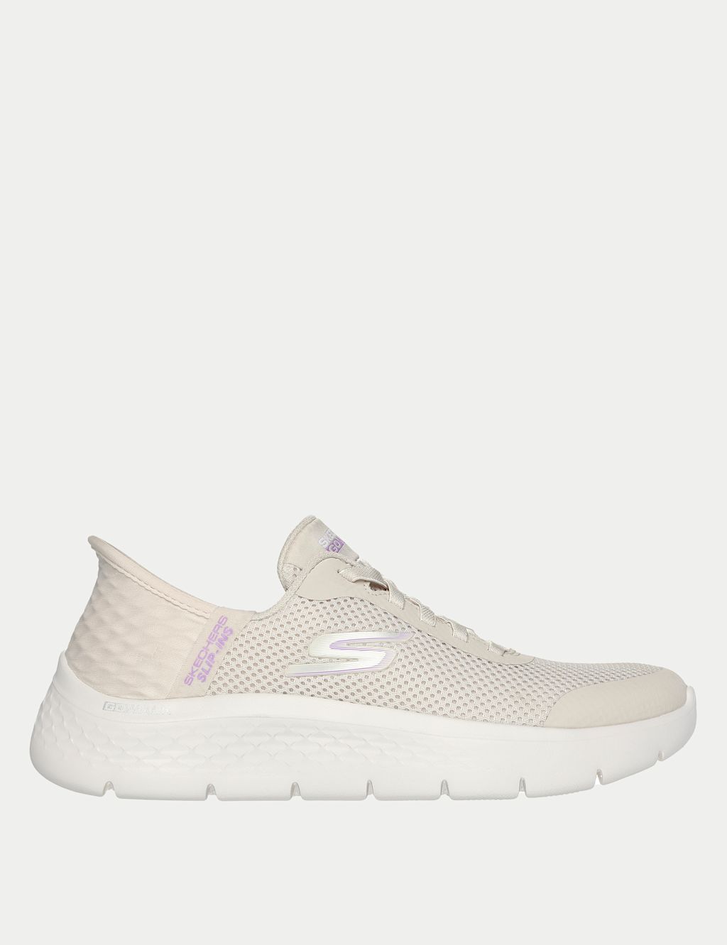Skechers Go Walk Flex Grand Entry Trainers - 8 - Natural, Natural