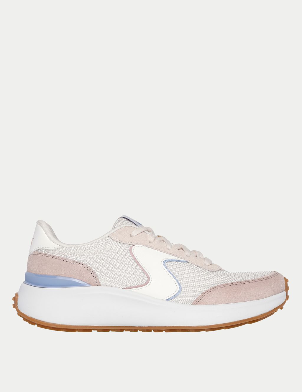 Skechers Blvd Retro Revival Lace Up Trainers - 3 - Natural, Natural