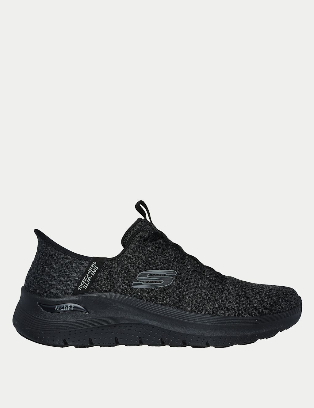 Skechers Arch Fit 2.0 Look Ahead Slip-On Trainers - 10 - Black, Black