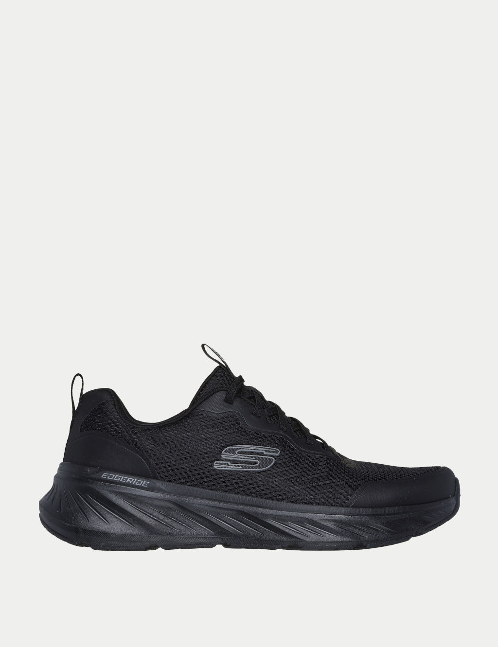 Skechers Edgeride Rekze Lace-Up Trainers - 10 - Black, Black