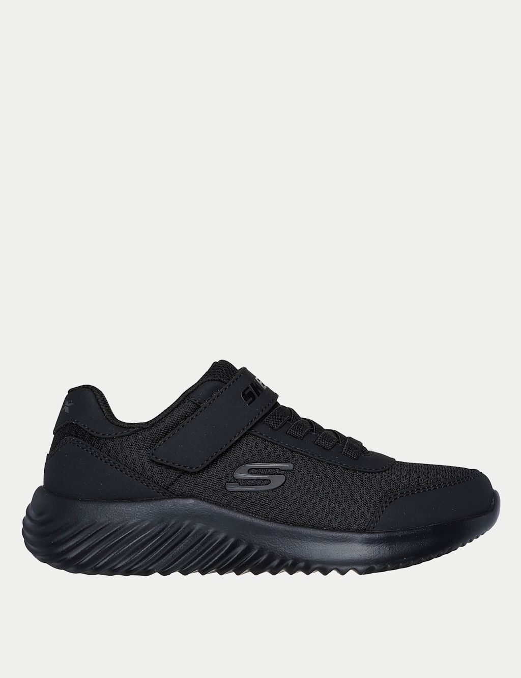Skechers Kids Riptape Trainers (9½ Small - 4 Large) - 13 S - Black, Black