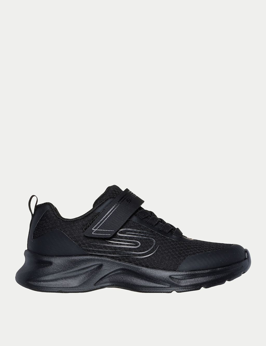 Skechers Kids Dynamatic Swift Tread Riptape Trainers (9½ Small - 4 Large) - 10.5S - Black, Black