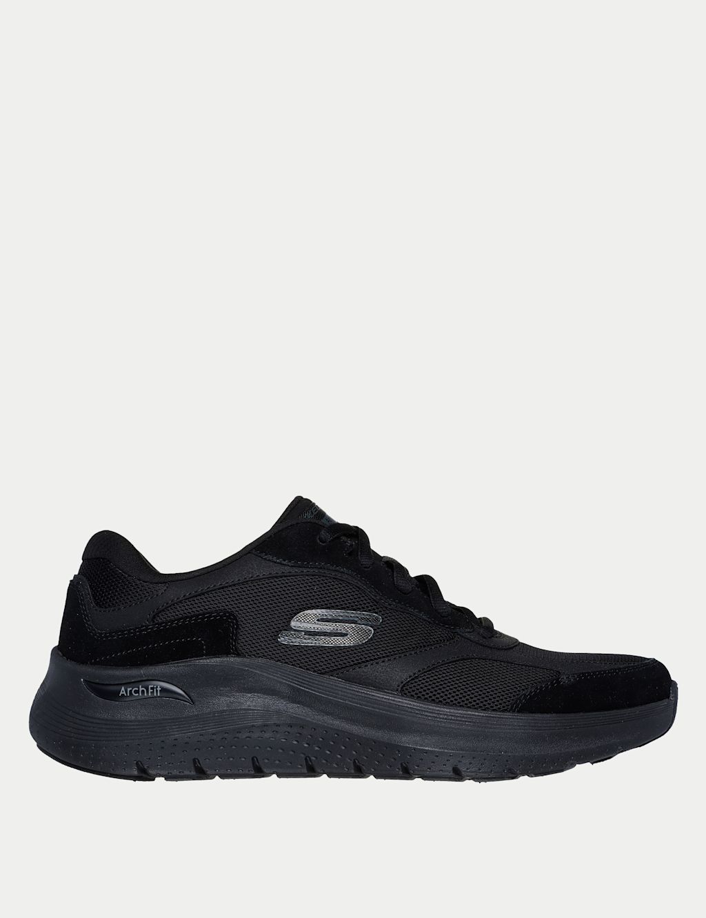 Skechers Arch Fit 2.0 The Keep Leather Trainers - 7 - Black, Black