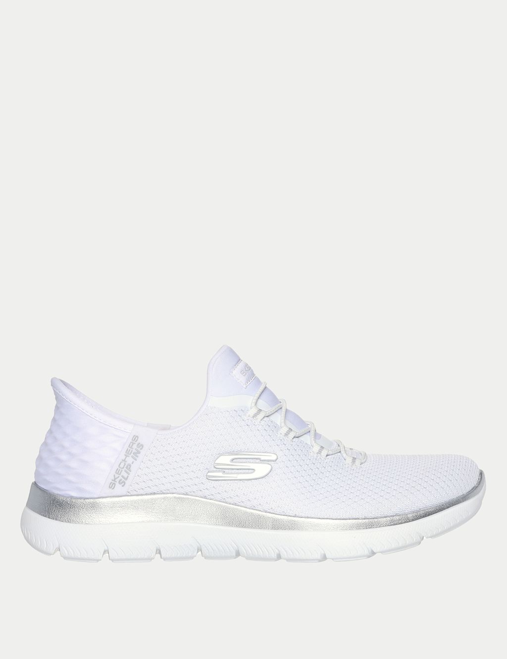 Skechers Summits Diamond Dream Slip In Trainers - 3 - White Mix, White Mix
