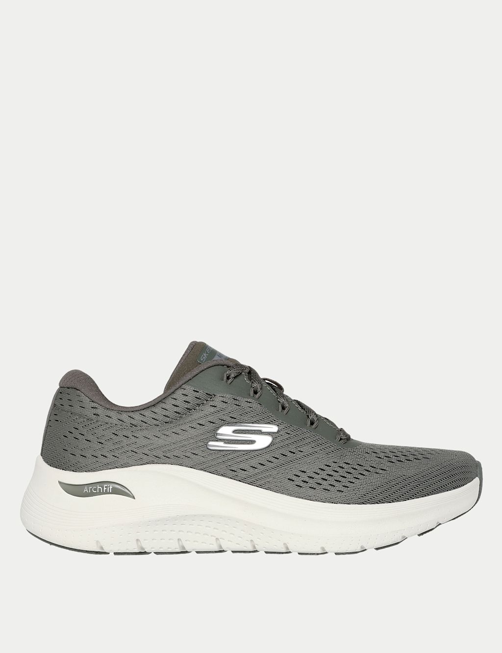 Skechers Arch Fit 2.0 Big League Wide Fit Trainers - 3 - Olive, Olive