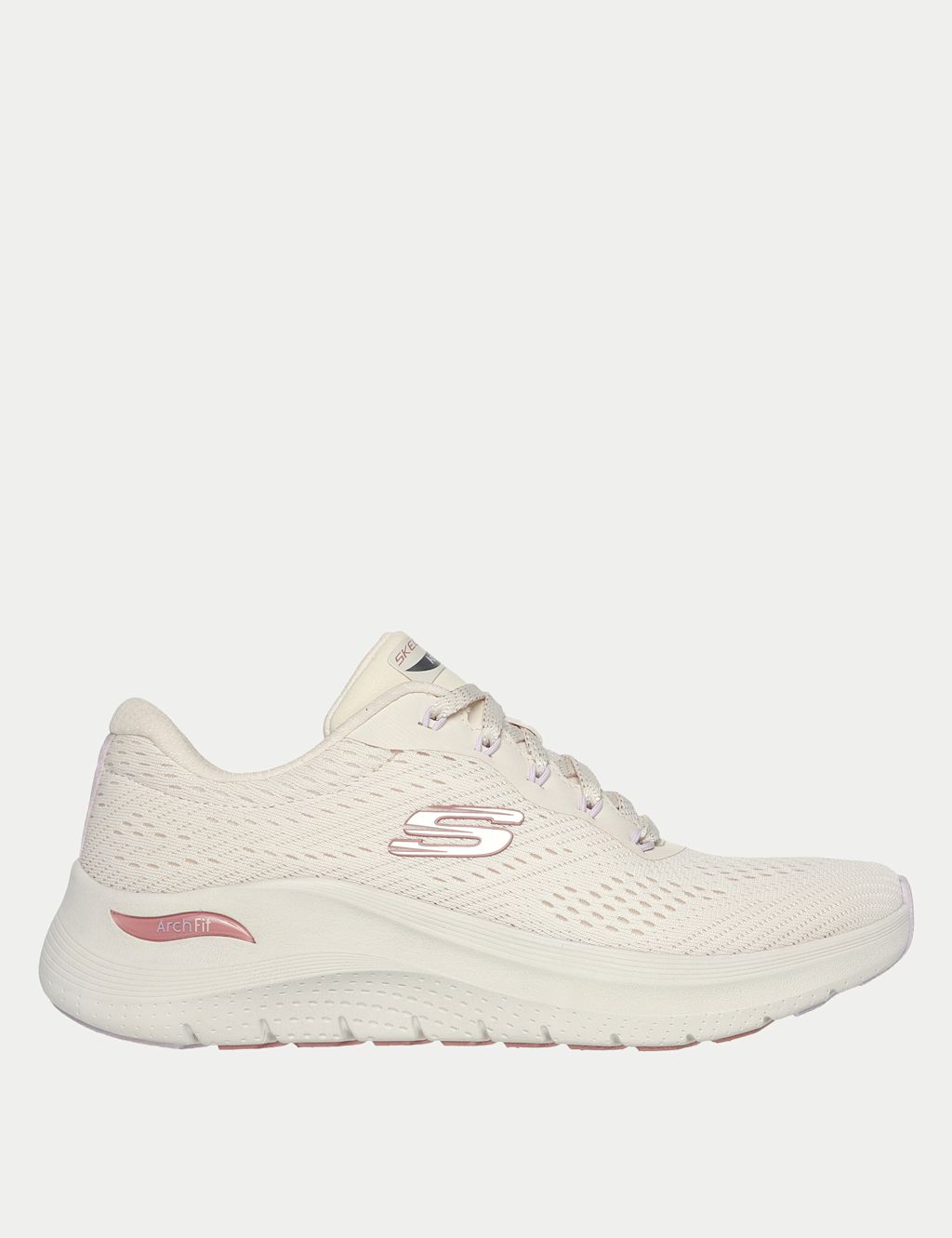 Skechers Arch Fit 2.0 Big League Wide Fit Trainers - 3 - Natural, Natural