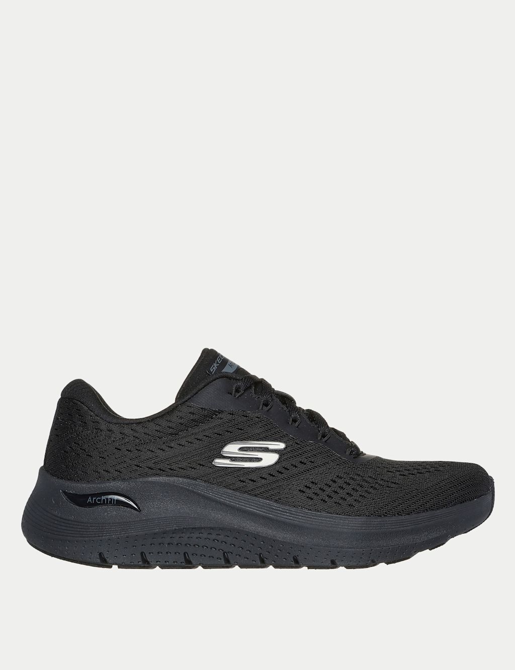 Skechers Arch Fit 2.0 Big League Wide Fit Trainers - 3 - Black, Black