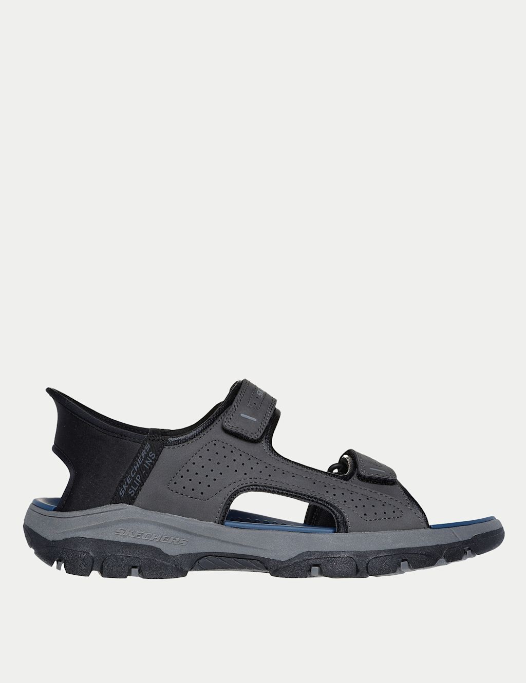 Skechers Riptape Sandals - 10 - Charcoal Mix, Charcoal Mix