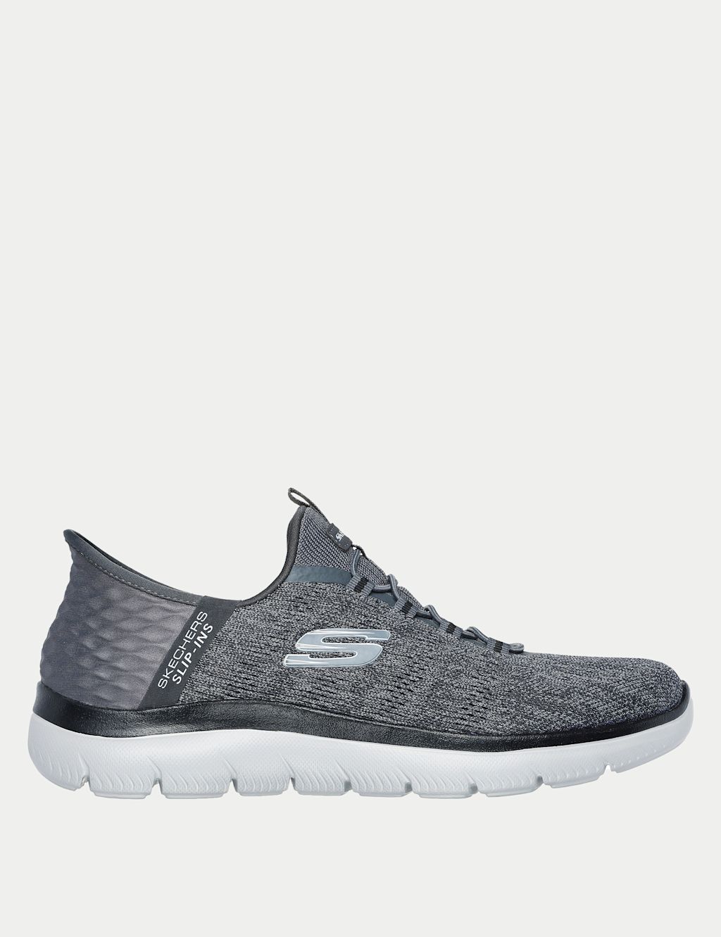 Skechers Summits Key Pace Slip-ins Trainers - 12 - Grey Mix, Grey Mix